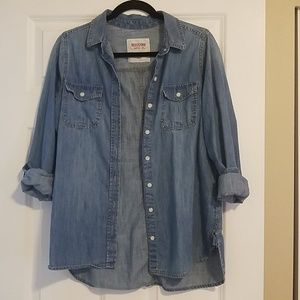 Denim Button Down Long sleeve Shirt
